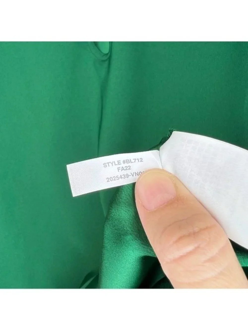 J. Crew Puff-Sleeve Satin Back Crepe Top in Green, Size Medium Tall, TM NEW
